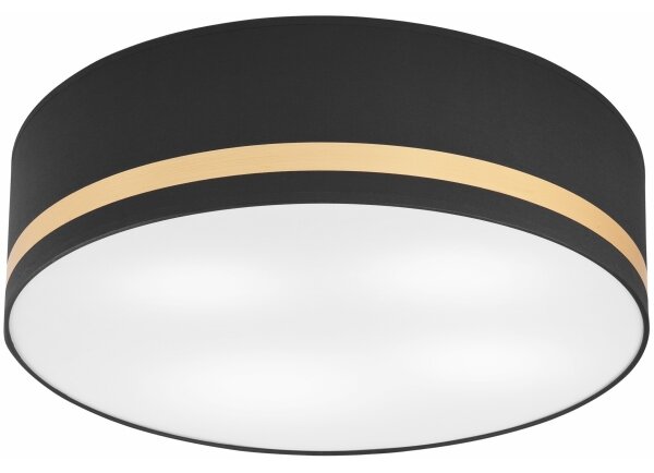 Plafoniera SIRJA STRIPE 4xE27/15W/230V diametro 45 cm nero