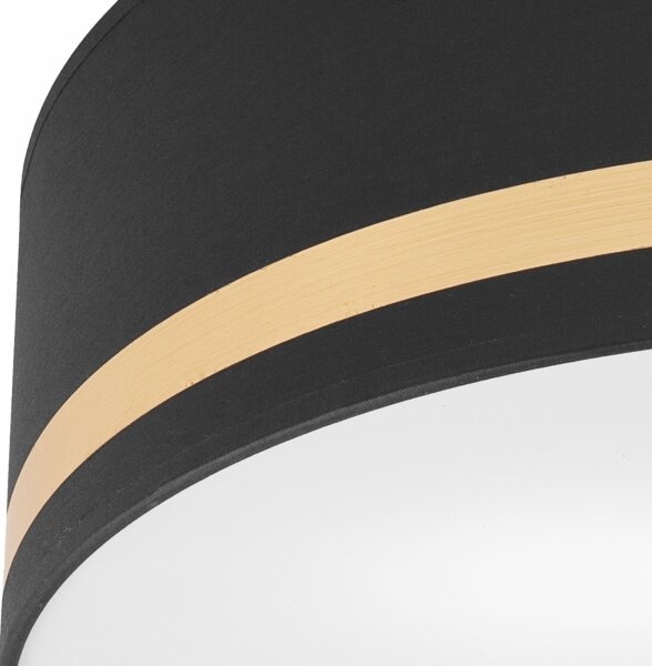 Plafoniera SIRJA STRIPE 4xE27/15W/230V diametro 45 cm nero