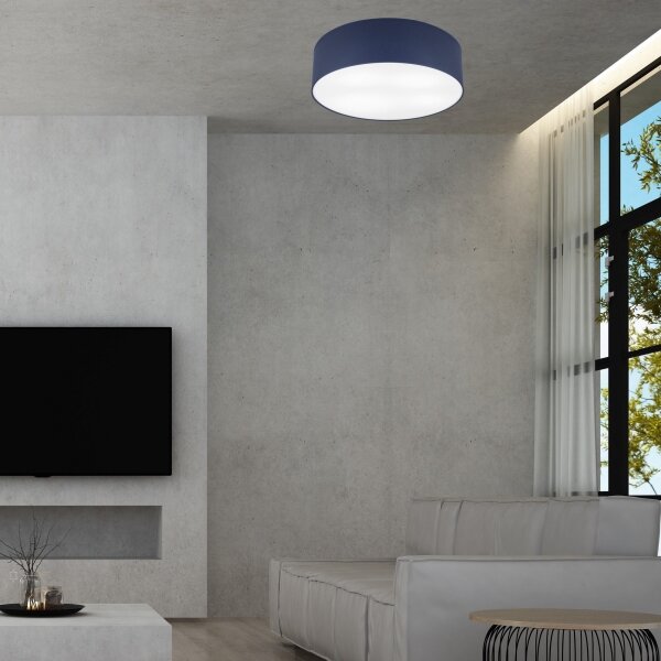 Plafoniera SIRJA PASTEL DOUBLE 4xE27/15W/230V diametro 45 cm blu scuro