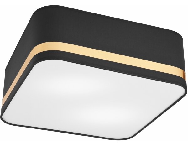 Plafoniera SIRJA SQUARE 2xE27/60W/230V 35x35 cm nero