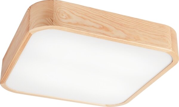 Plafoniera NATURAL SQUARE 4xE27/15W/230V 45x45 cm pino