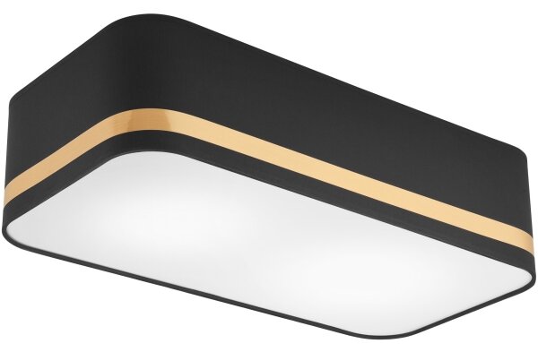 Plafoniera SIRJA SQUARE STRIPE 2xE27/15W/230V nero/oro