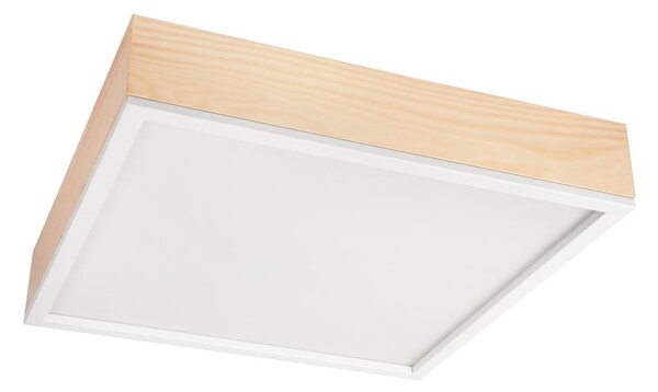 Plafoniera NATURAL SQUARE 4xE27/15W/230V 48x48 cm pino/bianco