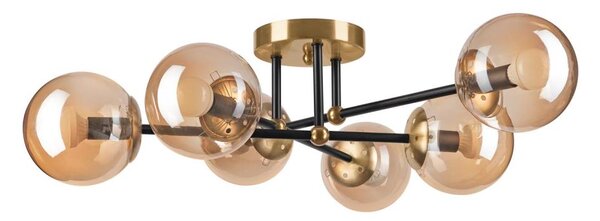 Lampadario a plafone MALENA 6xE14/5W/230V oro/nero/fumé beige