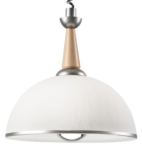 Lampadario a scomparsa CHIARA 1xE27/60W/230V argento/rovere