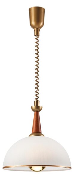Lampadario a scomparsa CHIARA 1xE27/60W/230V marrone scuro/faggio