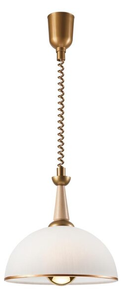 Lampadario a scomparsa CHIARA 1xE27/60W/230V beige/faggio