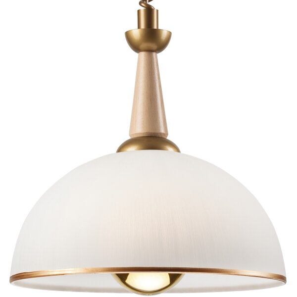 Lampadario a scomparsa CHIARA 1xE27/60W/230V beige/faggio