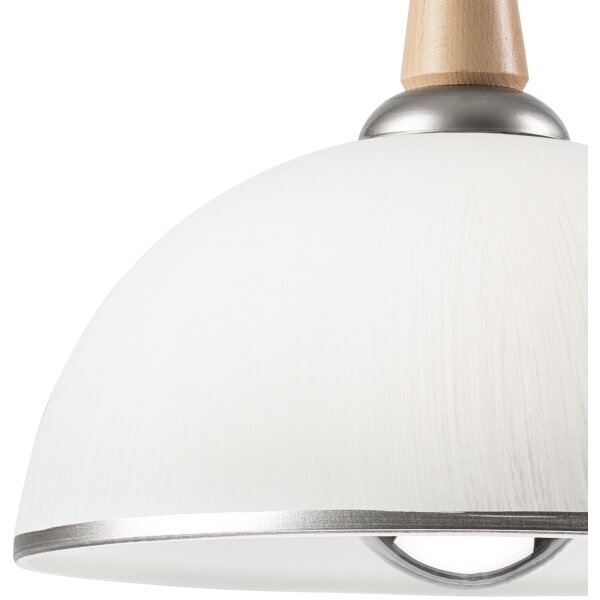 Lampadario a scomparsa CHIARA 1xE27/60W/230V argento/rovere