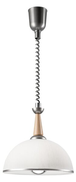 Lampadario a scomparsa CHIARA 1xE27/60W/230V argento/rovere