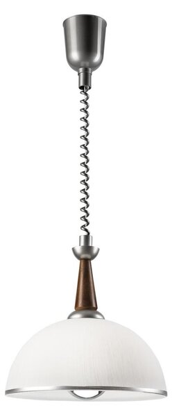 Lampadario a scomparsa CHIARA 1xE27/60W/230V argento/rovere