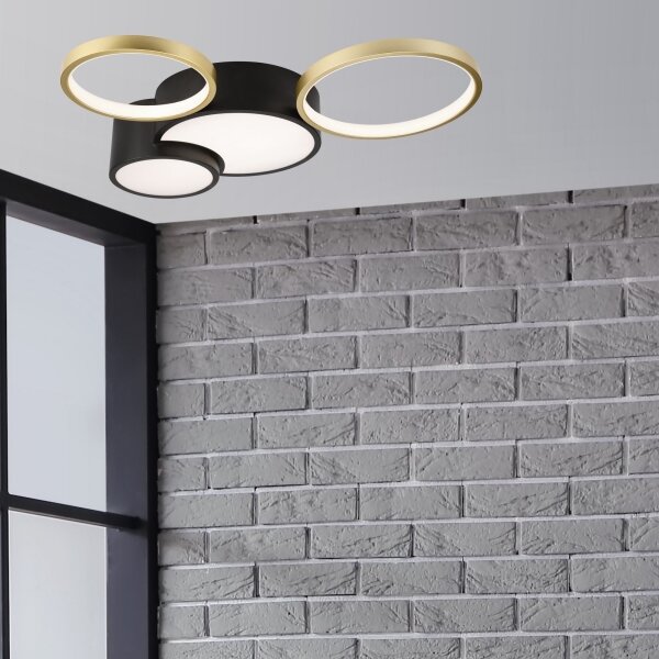 Lampada da soffitto dimmerabile ALIZEE LED 30W 230V 3000-6500K nero/oro