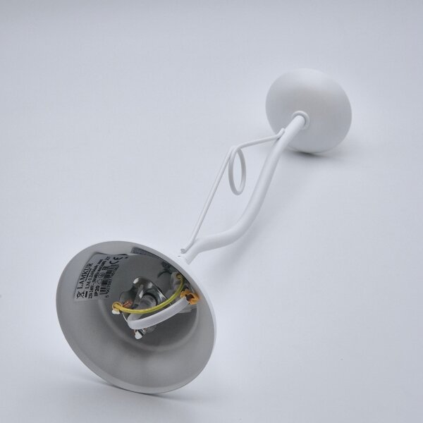 Lampadario a sospensione con supporto rigido RETRO II 1xE27/60W/230V bianco