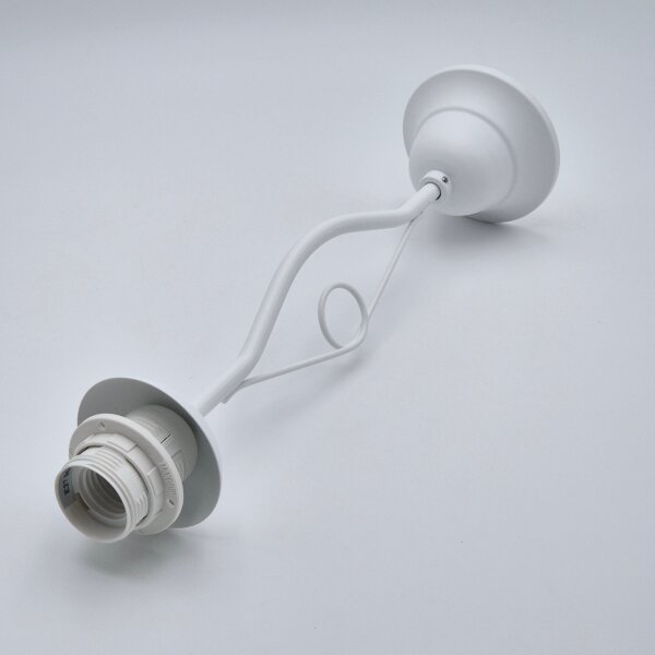 Lampadario a sospensione con supporto rigido RETRO II 1xE27/60W/230V bianco