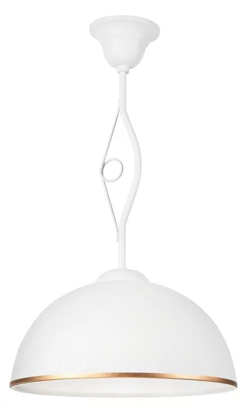 Lampadario a sospensione con supporto rigido RETRO II 1xE27/60W/230V bianco