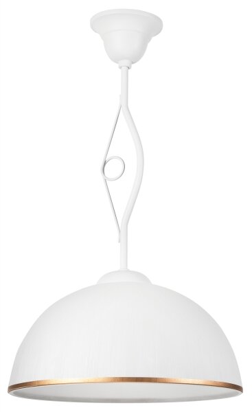 Lampadario a sospensione con supporto rigido RETRO II 1xE27/60W/230V bianco