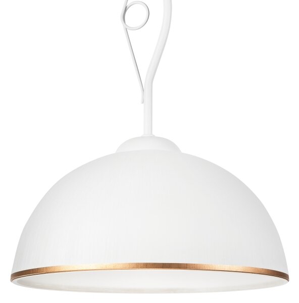 Lampadario a sospensione con supporto rigido RETRO II 1xE27/60W/230V bianco