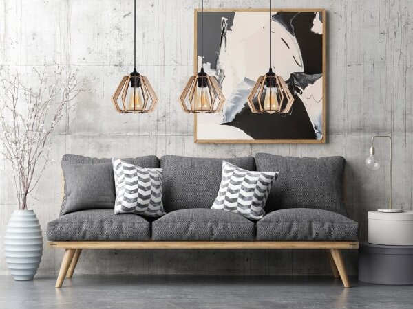 Lampadario su filo BERGO 3xE27/60W/230V bianco
