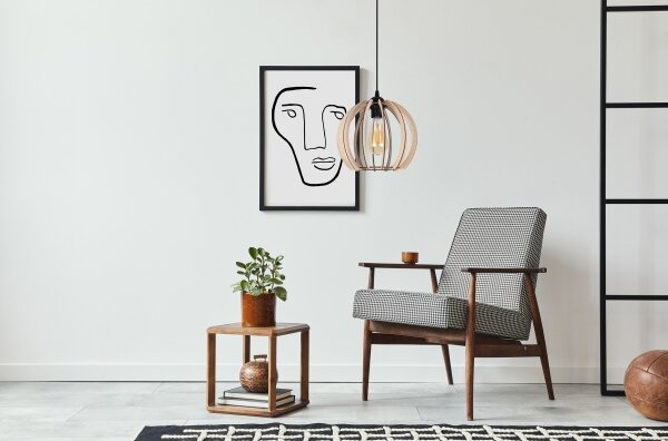 Lampadario su corda DORO 1xE27/60W/230V