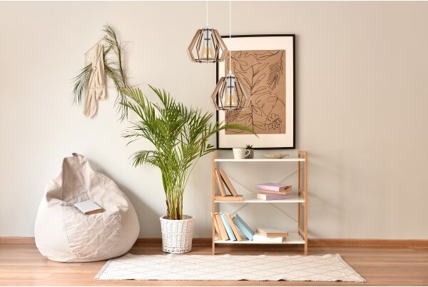 Lampadario su filo BERGO 2xE27/60W/230V bianco