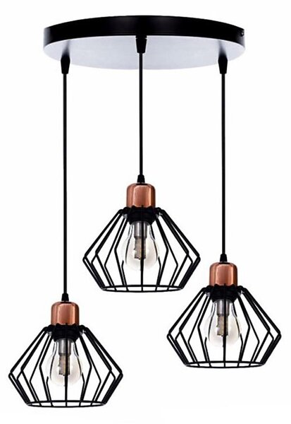 Lampadario a sospensione con filo PORTO 3xE27/40W/230V