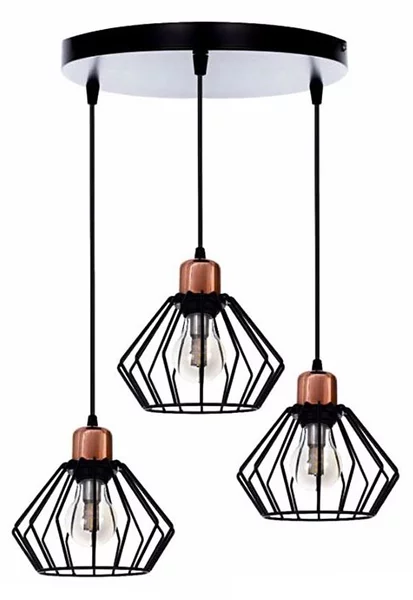 Lampadario a sospensione con filo PORTO 3xE27/40W/230V
