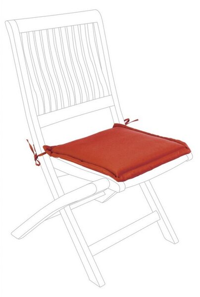 Cuscino Poly180 Rosso Arancio Seduta Quadrata in Tessuto per Esterno