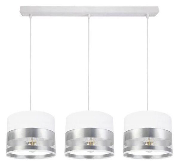 Lampadario su filo MILO 3xE27/60W/230V argento