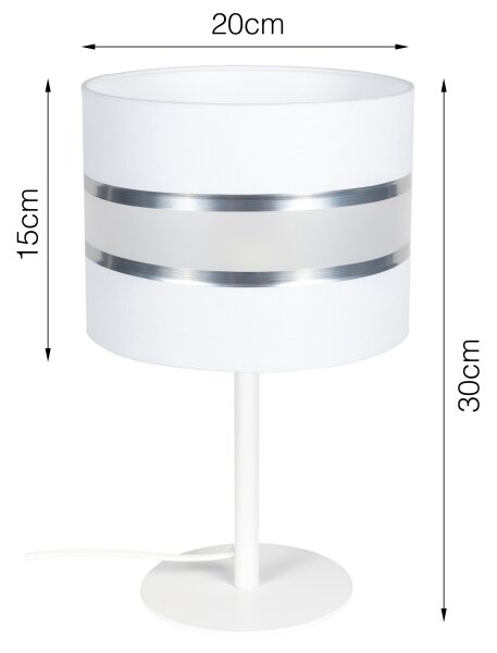Lampada da tavolo CORAL 1xE27/60W/230V bianco