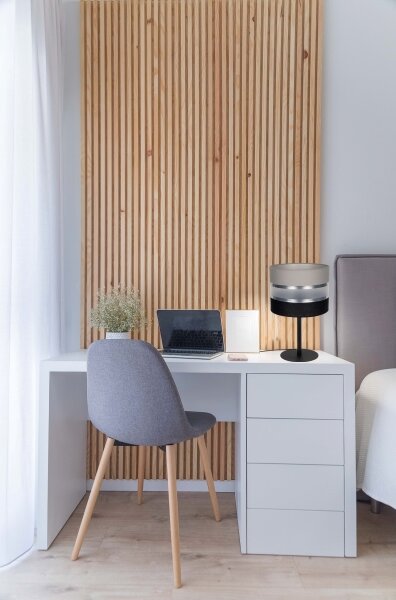 Lampada da tavolo CORAL 1xE27/60W/230V nero/grigio