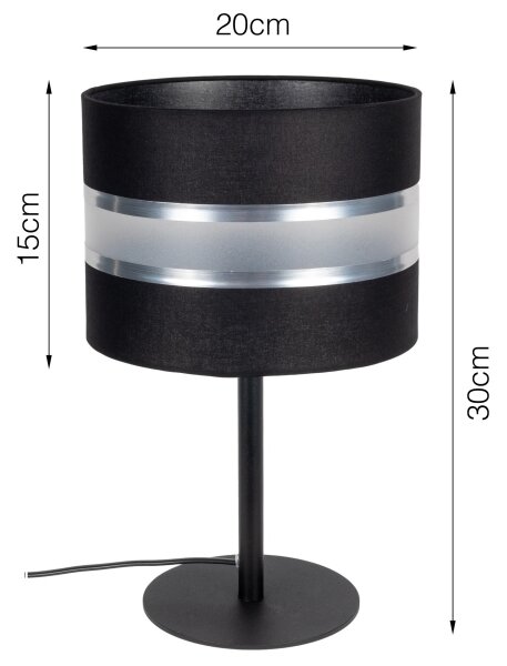 Lampada da tavolo CORAL 1xE27/60W/230V nero