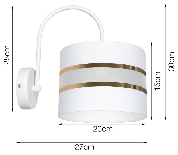 Applique CORAL 1xE27 / 60W / 230V bianco