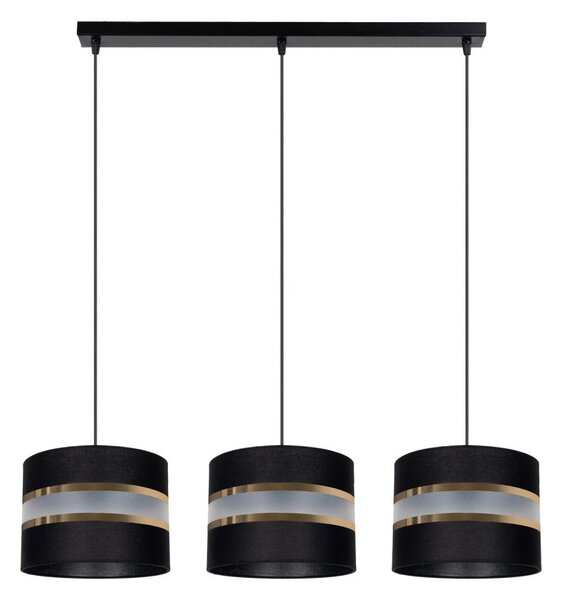 Lampadario a sospensione con filo CORAL 3xE27/60W/230V nero