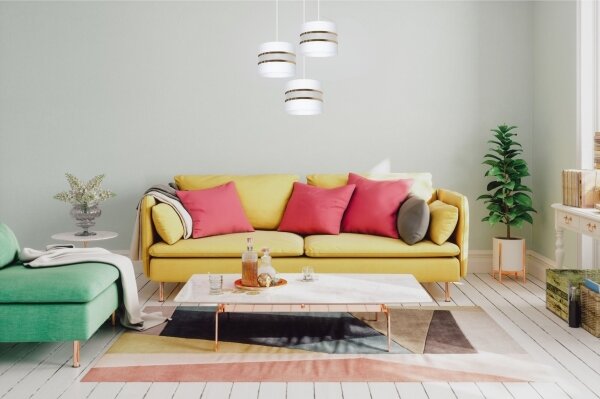 Lampadario a sospensione con filo CORAL 3xE27/60W/230V bianco