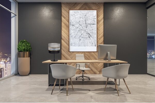 Lampada da tavolo CORAL 1xE27 / 60W / 230V nero / grigio