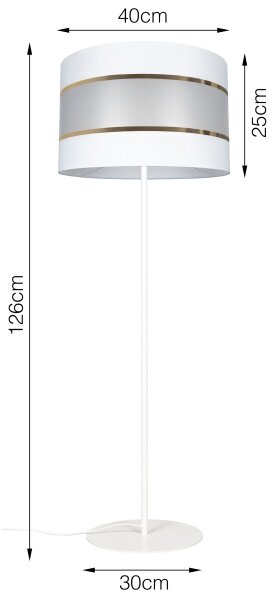 Lampada da terra CORAL 1xE27 / 60W / 230V bianca