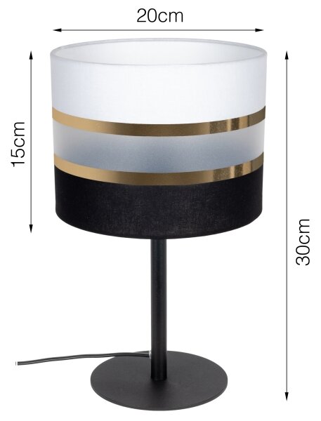 Lampada da tavolo CORAL 1xE27 / 60W / 230V nera