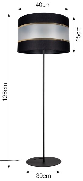 Lampada da terra CORAL 1xE27/60W/230V nero