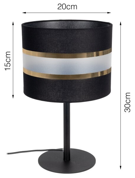 Lampada da tavolo CORAL 1xE27 / 60W / 230V nera