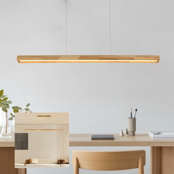 Brilagi - Lampada a sospensione LED su cavo UMEA WOOD LED/40W/230V 150 cm legno