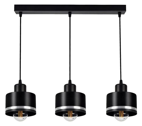 Lampadario a sospensione con filo BODO SILVER 3xE27/60W/230V