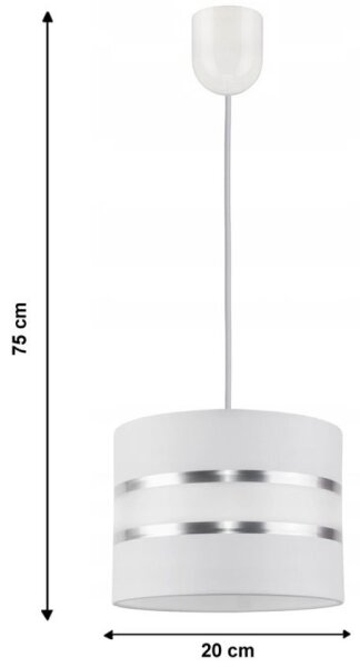 Lampadario a sospensione con filo CORAL S 1xE27/60W/230V bianco