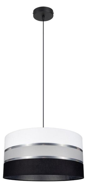 Lampadario a sospensione con filo CORAL 1xE27/60W/230V bianco e nero