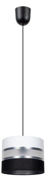 Lampadario a sospensione con filo CORAL 1xE27/60W/230V bianco e nero