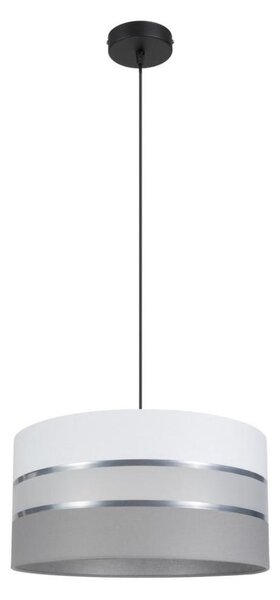 Lampadario su corda CORAL 1xE27/60W/230V d. 40 cm bianco/grigio