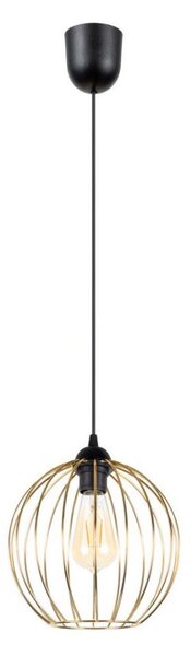 Lampadario a sospensione con filo MATT 1xE27/60W/230V nero/oro