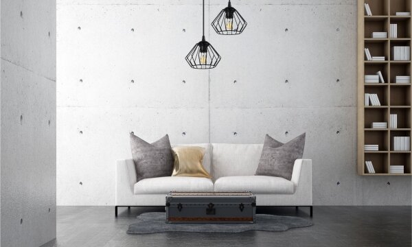 Lampadario su fune CEED 2xE27/60W/230V