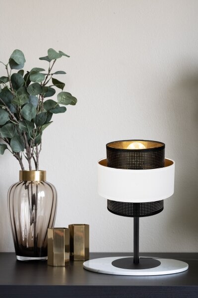 Lampada da tavolo NESS 1xE27/60W/230V nero/bianco