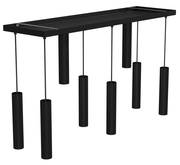 Lampadario a sospensione con filo RAITO 8xGU10/8W/230V nero