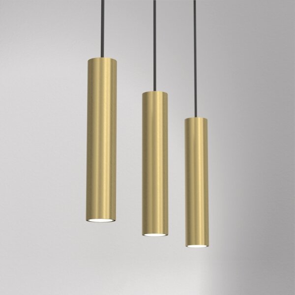 Lampadario a sospensione con filo RAITO 3xGU10/8W/230V ottone